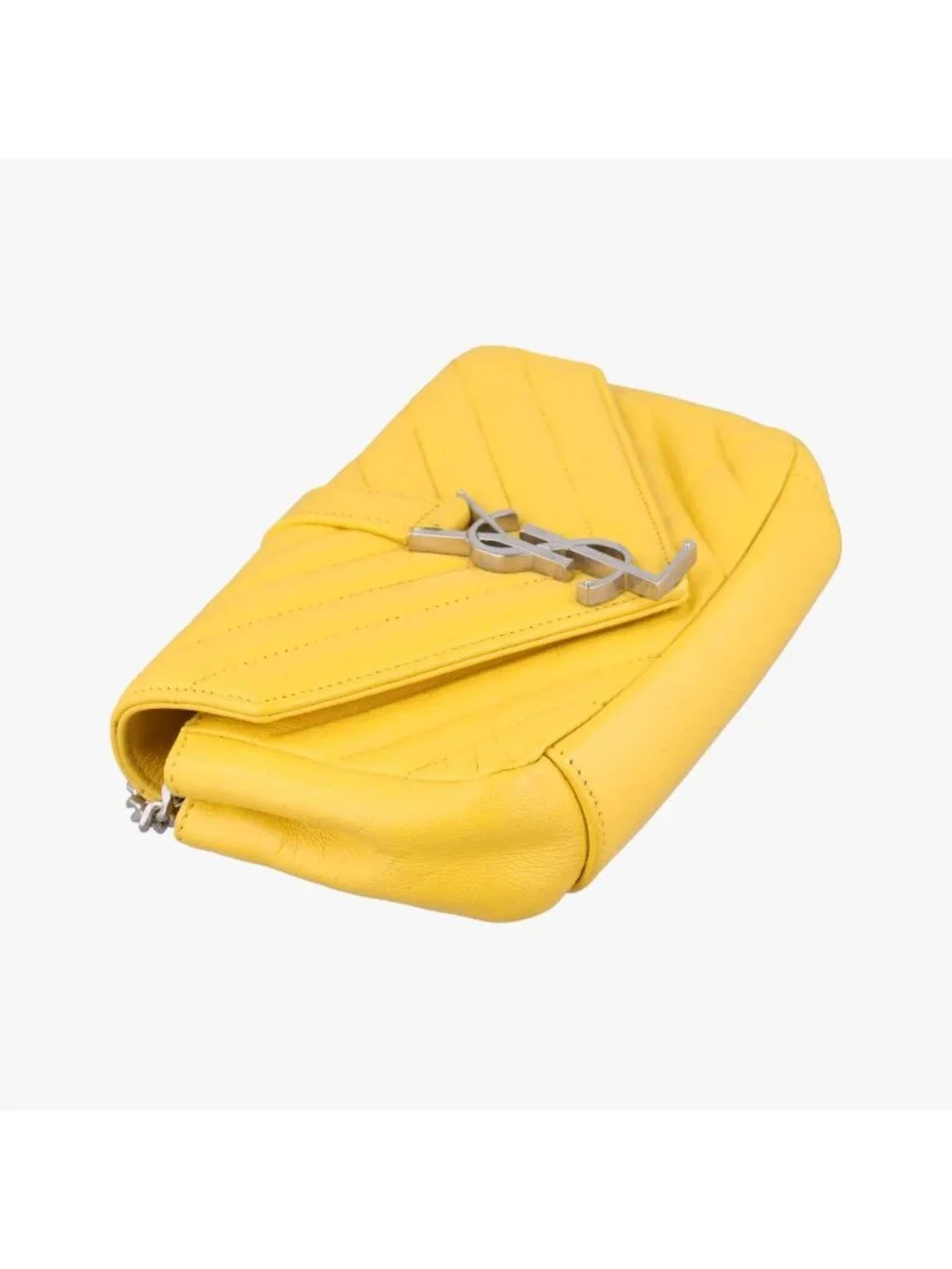 Saint Laurent Baby Chai Yellow Leather Shoulder